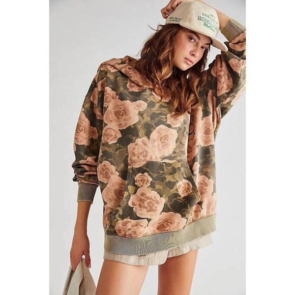 Free People We The Free It's A Vibe Print Hoodie Oversized S